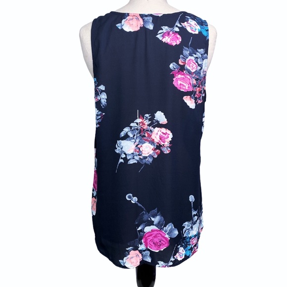 Daniel Rainn Top Medium Blue Floral F392 - Picture 3 of 4